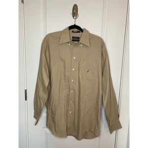 Men’s Tan Nautica Vintage Oxford Dress Shirt